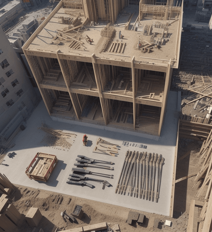 AI generated: Knolling of construction tools (masonry) from the 60s, photoreal --s 750, hyper realistic, in 8k qua...