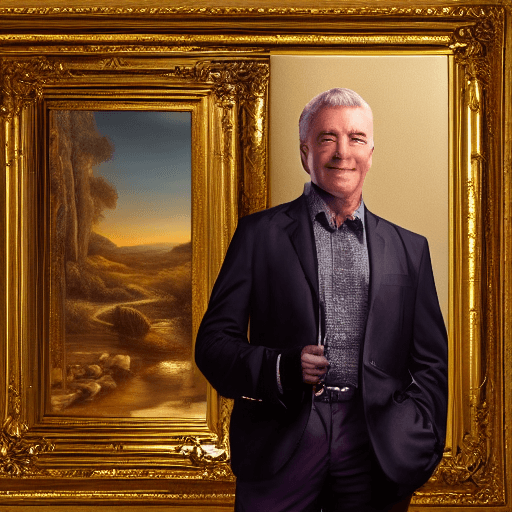 AI generated: Masterpiece, highest quality, 8k, hdr, RAW digital establishing shot of a average Guernsey man stand...