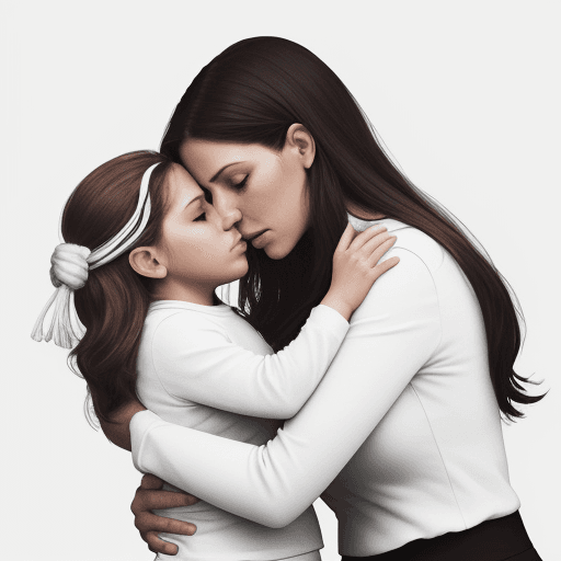 AI generated: Generar una imagen con fondo de color blanco con la siguiente frase: "El amor de madre no conoce lím...