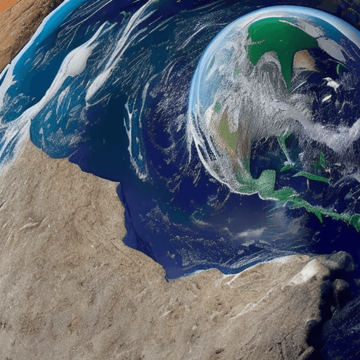 AI generated: planet earth viewed from pluto
