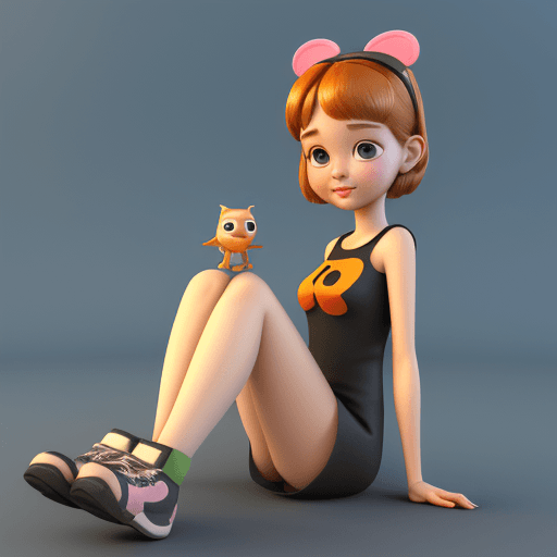 AI generated: 3d image, cute girl, in the style of Pixar --ar 1:2 --stylize 750