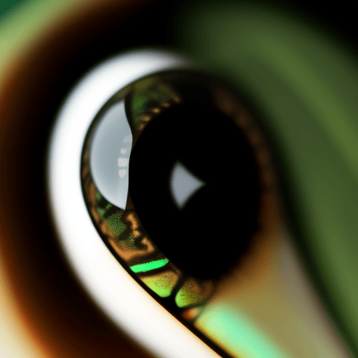 AI generated: dragonfly head eye, close up