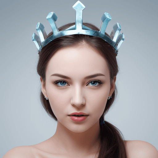 AI generated: attractive woman with ice crown