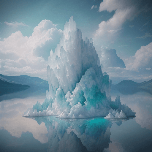 AI generated: lake clear crystal, Clouds, Colorful, Detailed, 4k, Ultra Hd, Realistic, Vivid Colors, Highly Detail...