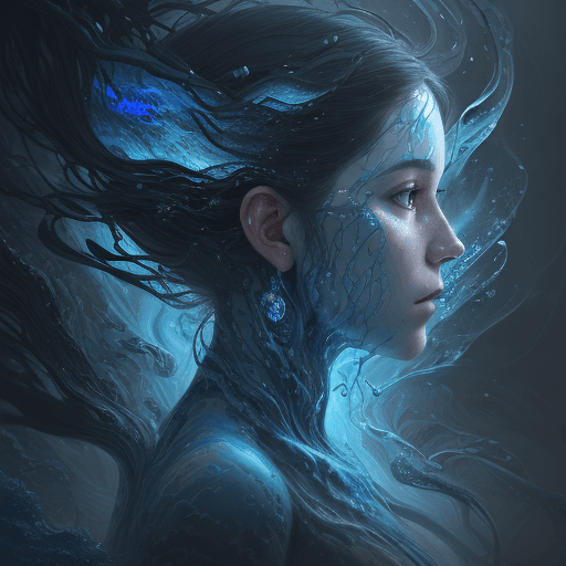 AI generated: a close up of a painting of a person's face, digital art, trending on Artstation, metaphysical paint...