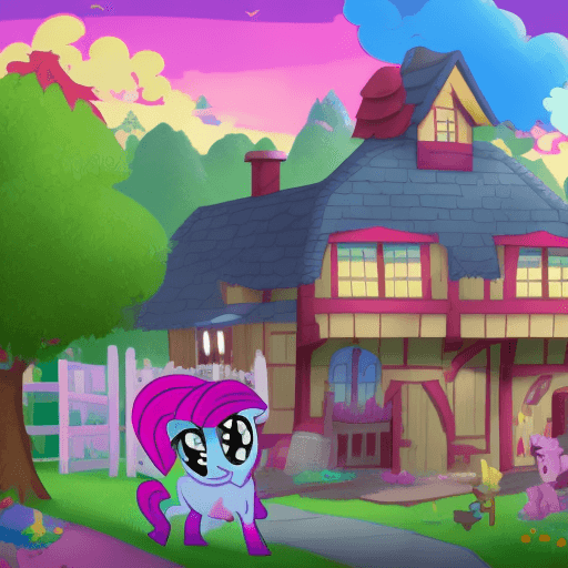 AI generated: ponyville