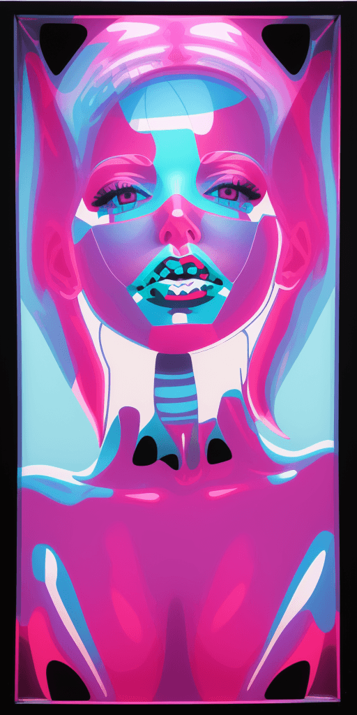 AI generated: (16k4d bite me swallow me but spit m e out in hell), (Translucent Geometries), Pop Art Vibrancy
