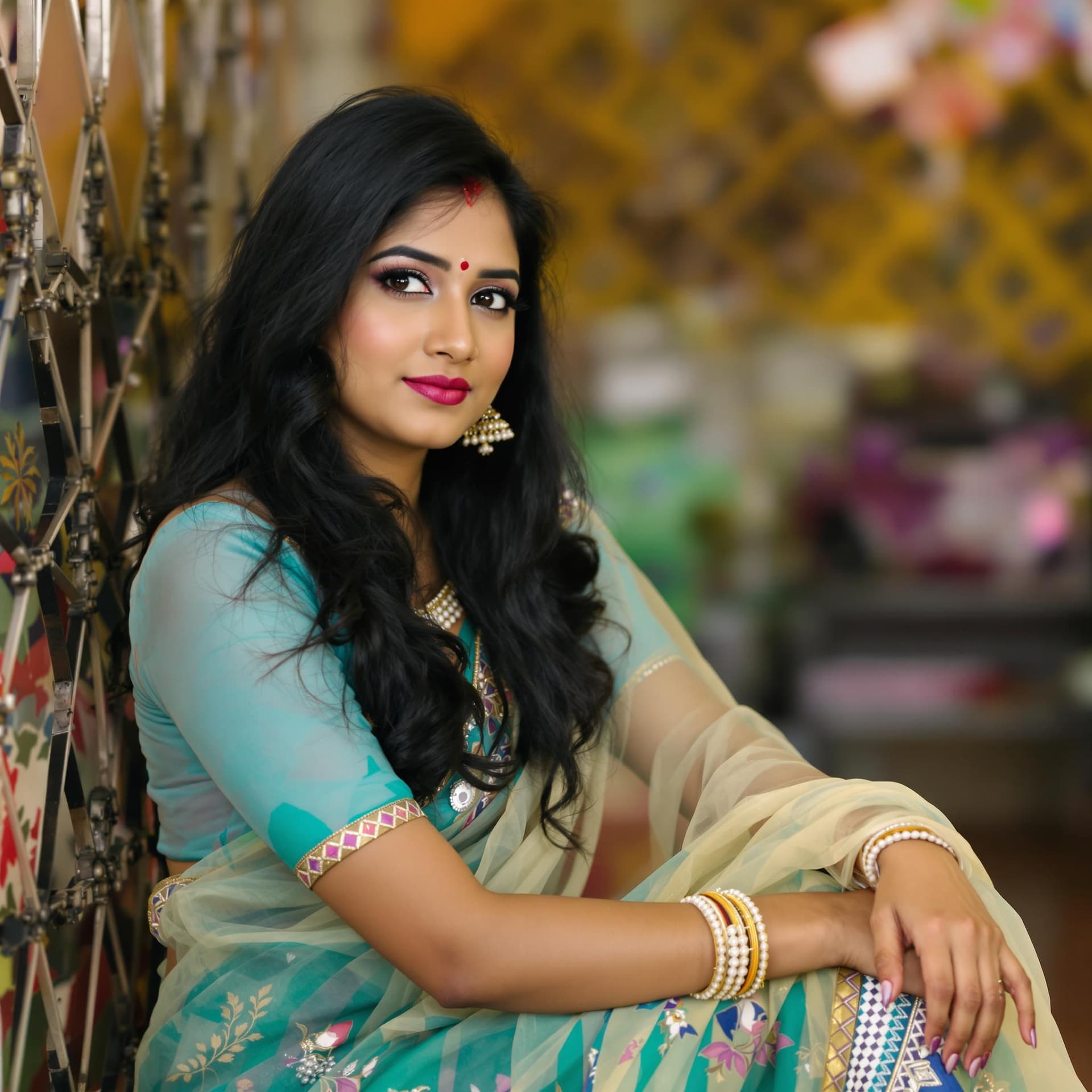 AI generated: indian modern girl photography