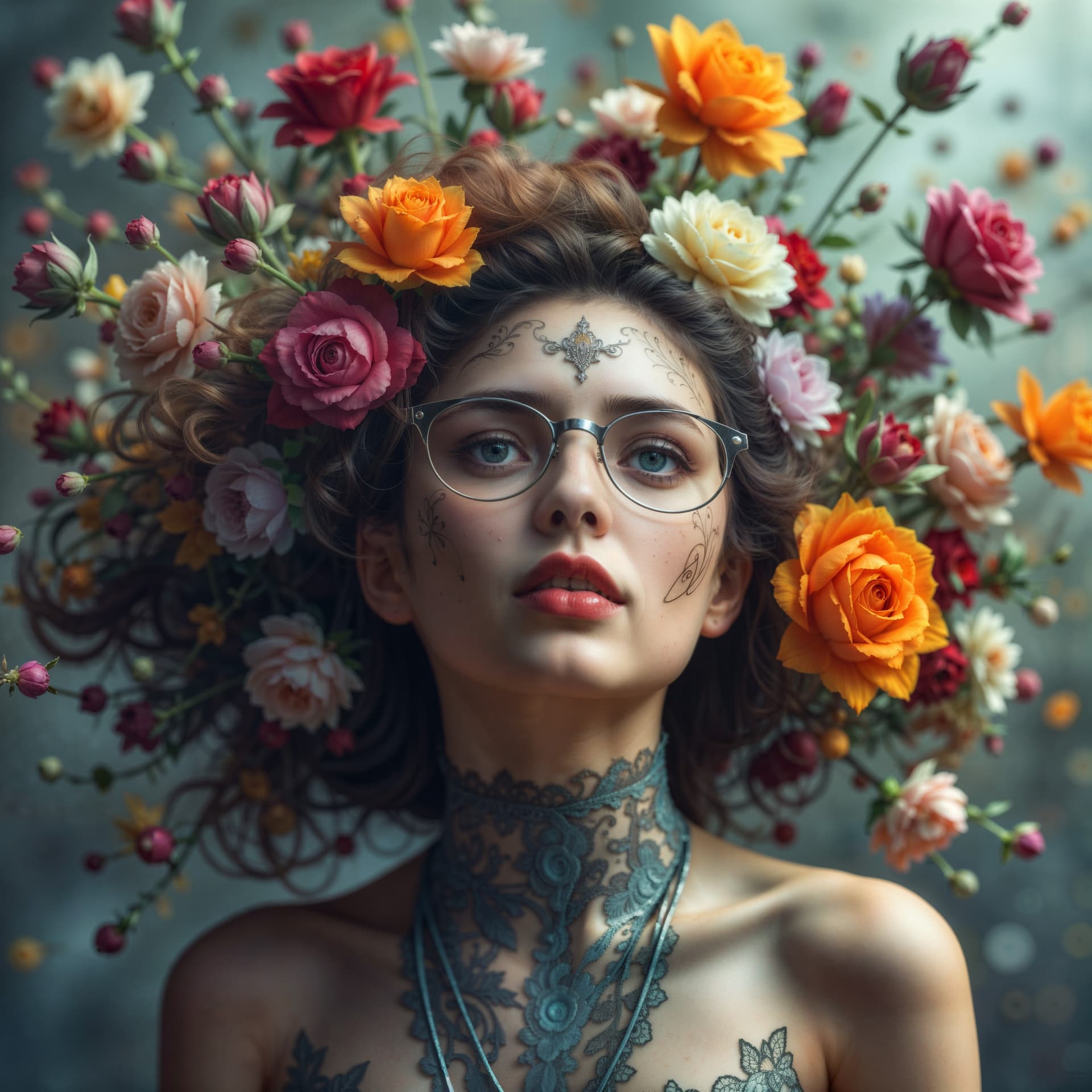 AI generated: If spring becomes a woman, smart and vivid.