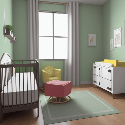AI generated: GENERATE REALISTIC IMAGE OF A NURSERY AREA IN AN APARTMENT

