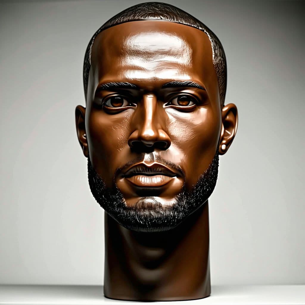 AI generated: dave blunts wax figure, high quality, photorealistic, 8k, graphic rendering, masters