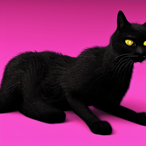 AI generated: "complex 3d render ultra detailed of a black cat, 150 mm, beautiful studio soft light, rim light, vi...