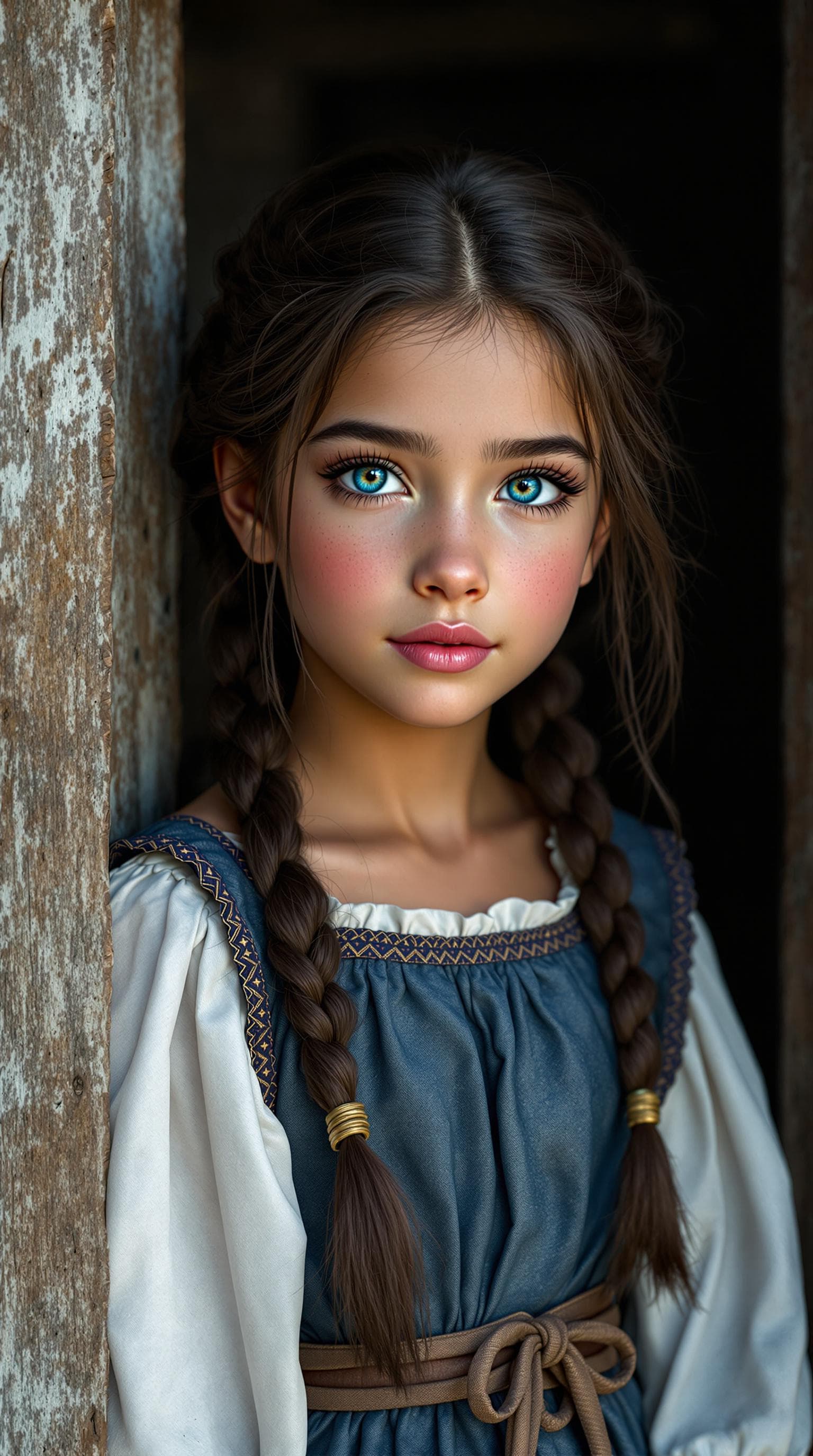 AI generated: A stunning professional photograph of the most beautiful girl in the world, a second-grader, depicte...