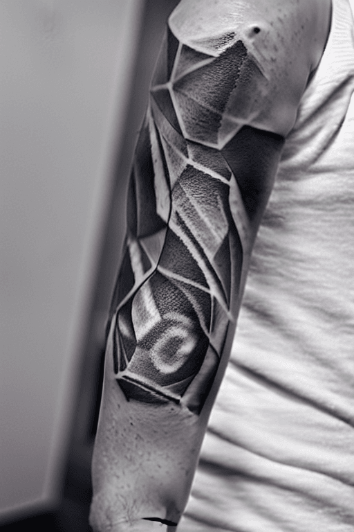 AI generated:  lowpowly mesh arm  tattoo , 