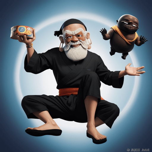 AI generated: Mr popo and master roshi 