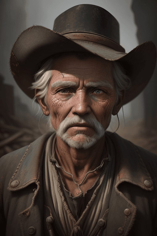 AI generated: a portrait of an old coal miner in 19th century, beautiful painting with highly detailed face by gre...