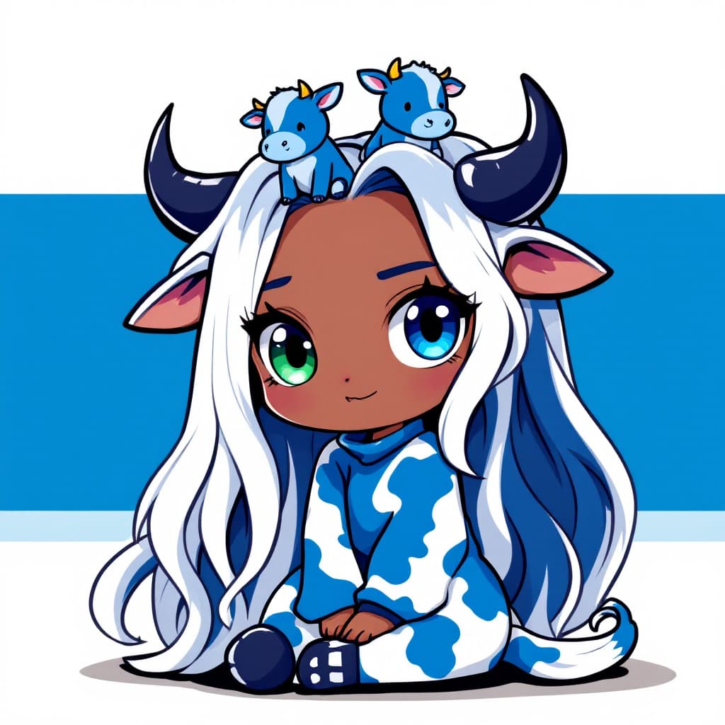 AI generated: best quality,Tgrey blue theme,outline,
(chibi:1.2),(absurdly long hair,gradient hair:1.2), mini blue...
