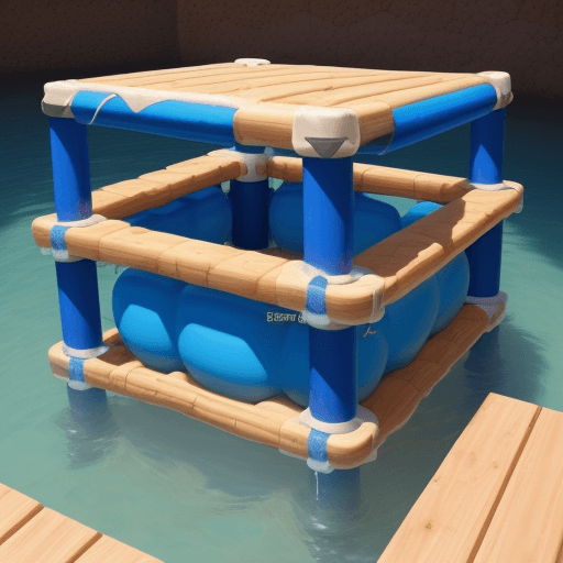 AI generated: un estructura de nft con tubos de agua para una cantidad de ocho canales 