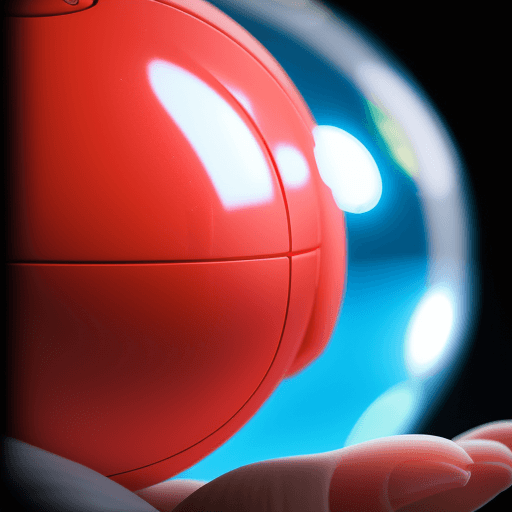 AI generated: Photorealistic Image of a toy Ball, futurustic, High Resolution (4K), lose-Up Shot, high tech