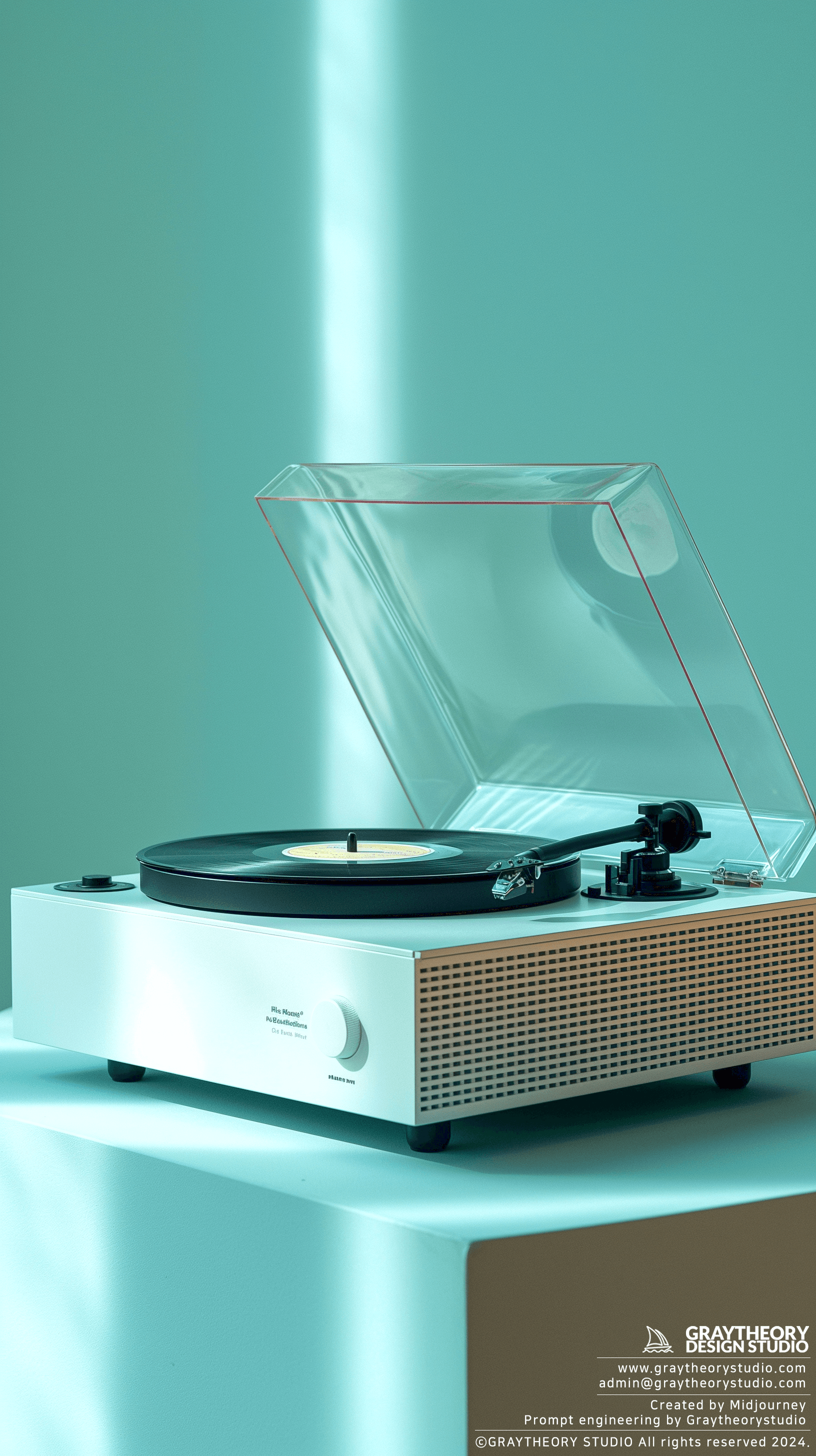 AI generated: Dieter Rams' Braun SK4 record player, Snow White, Nikon Z9, NIKKOR Z 50mm f/1.2 S lens, focusing on ...