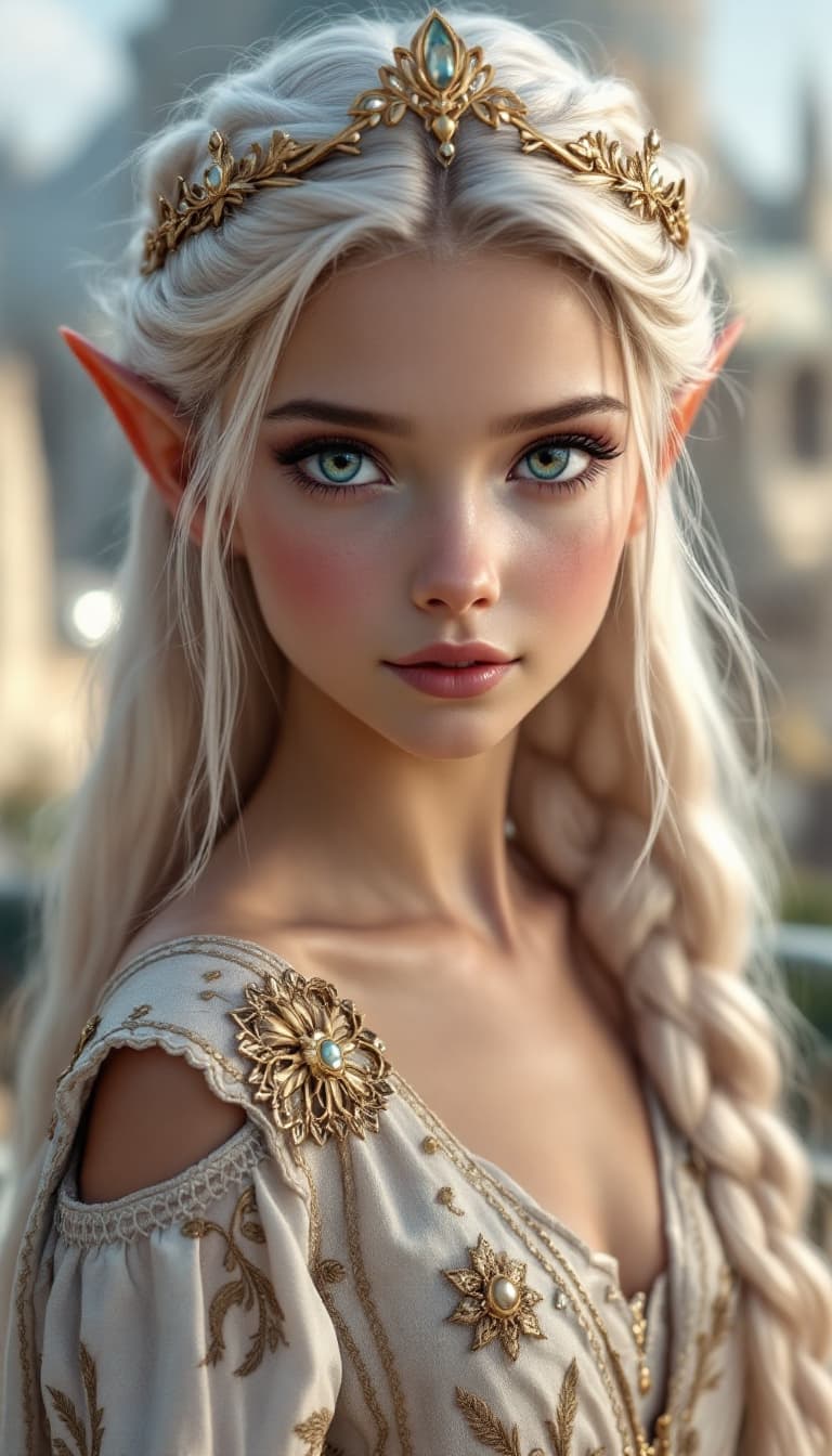 AI generated: a professional photo of a exceptionally of the most beautiful blood elf princess girl in the world, ...