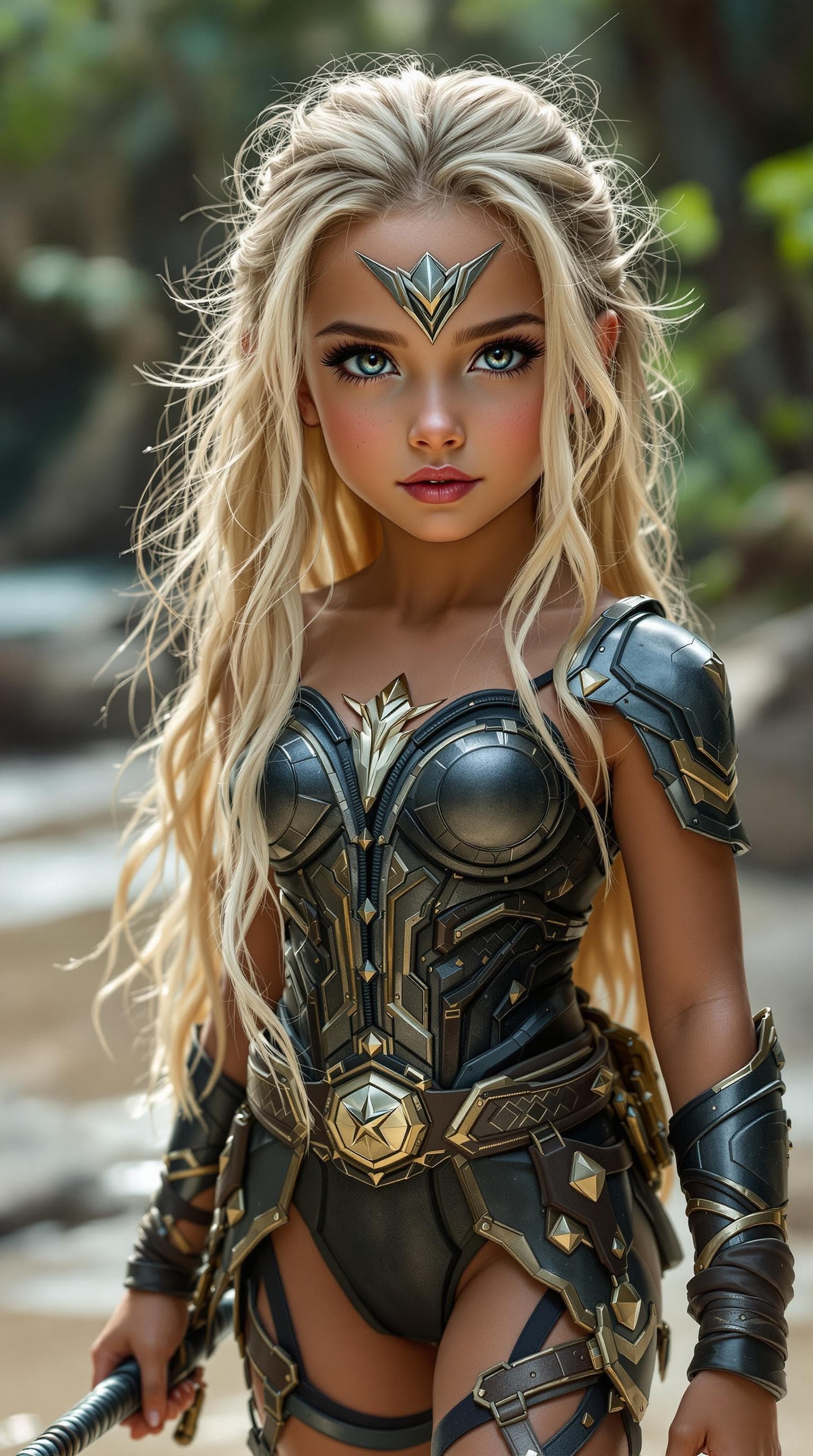 AI generated: a professional photo of a exceptionally of the most beautiful girl in the world, (age 7), Kailani (f...