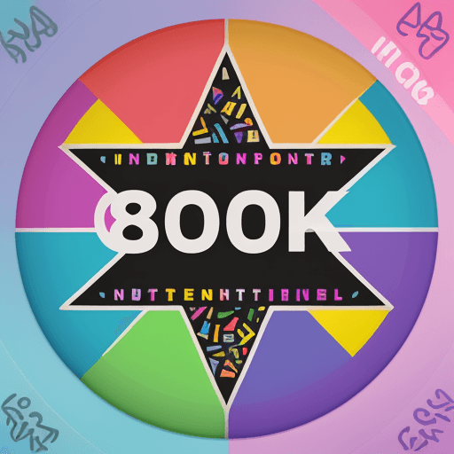 AI generated: Design a vibrant sticker featuring the numbers '806' and the text 'Kingdom Center International' in ...