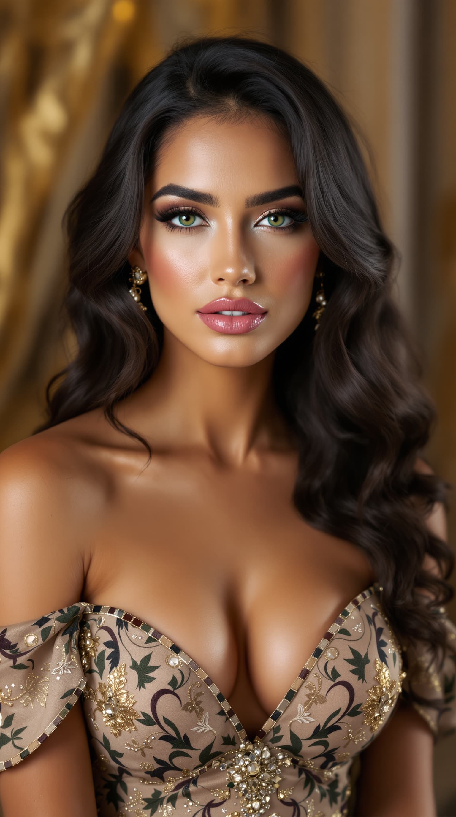 AI generated: "A glamorous Acadian model exuding elegance and charm. Captured in a high-resolution head and should...