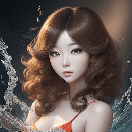 AI generated: chinese attractive woman with her hair curled, in the style of samyang af 14mm f/2.8 rf, oshare kei,...