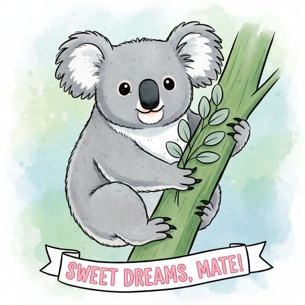 AI generated: make me a Koala illustration