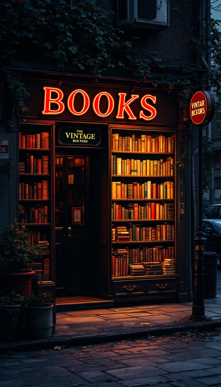 AI generated: Vintage Bookstore
