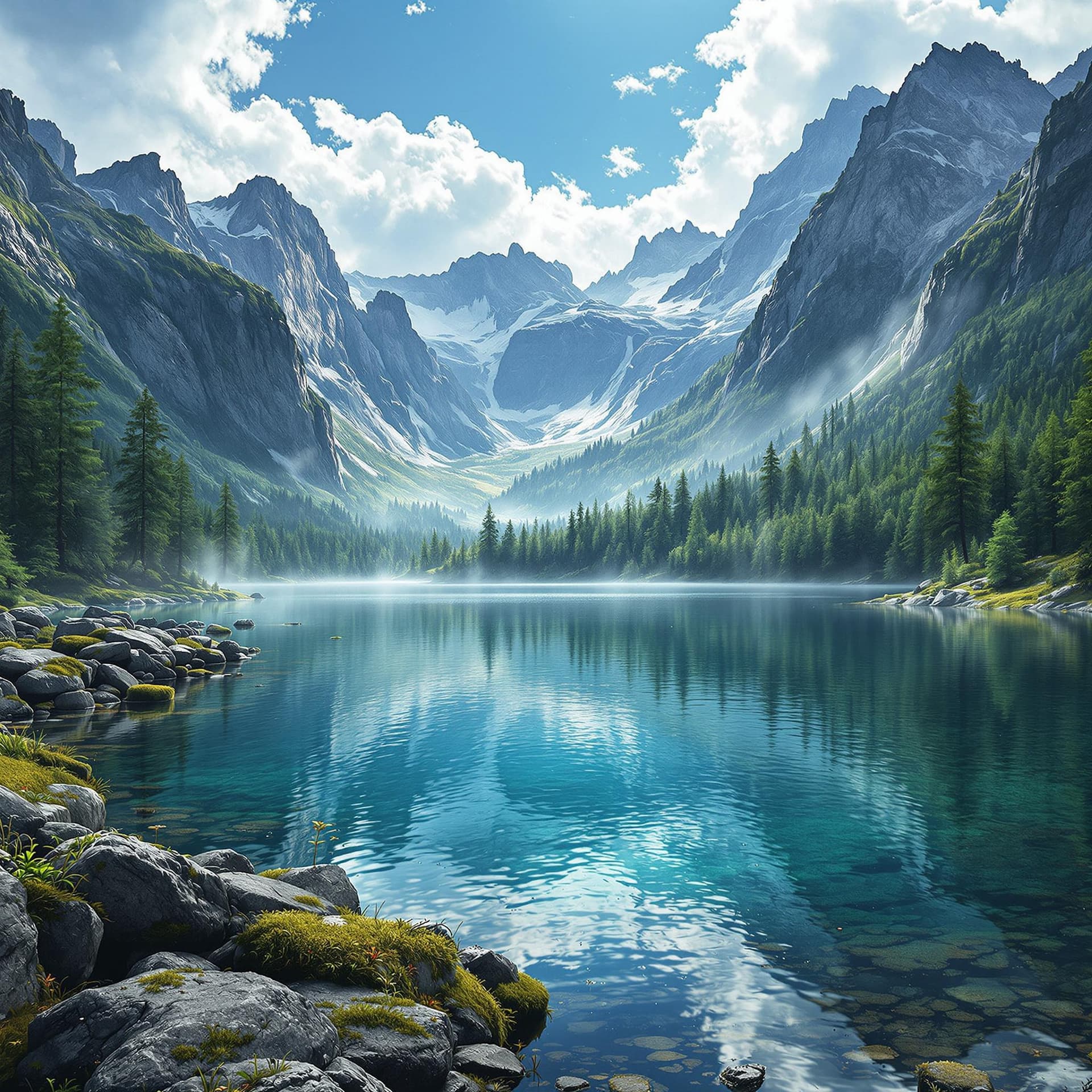 AI generated: "A realistic cinematic scene from the Middle Ages, set in an epic landscape with majestic mountains ...