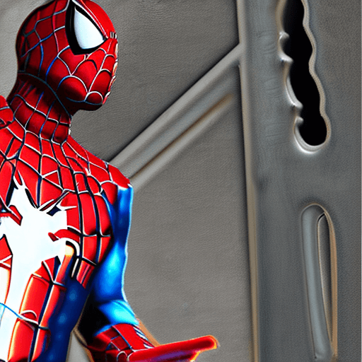AI generated: Hyper-realistic game character spiderman the God of Thunder, with hyper detailed intricately symboli...