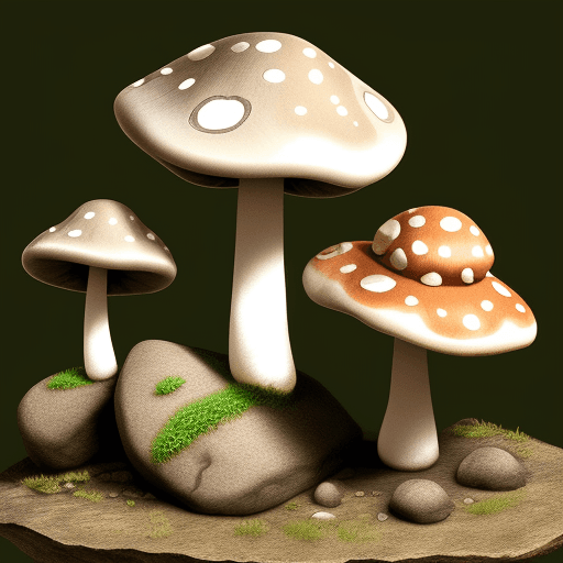 AI generated: rock mushrooms