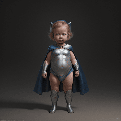 AI generated: Superhero The Invisible Woman, adorable baby, render, rembrandt, cgsociety, artstation trending, hig...