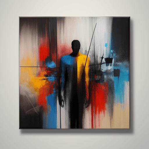 AI generated: abstract art of a men