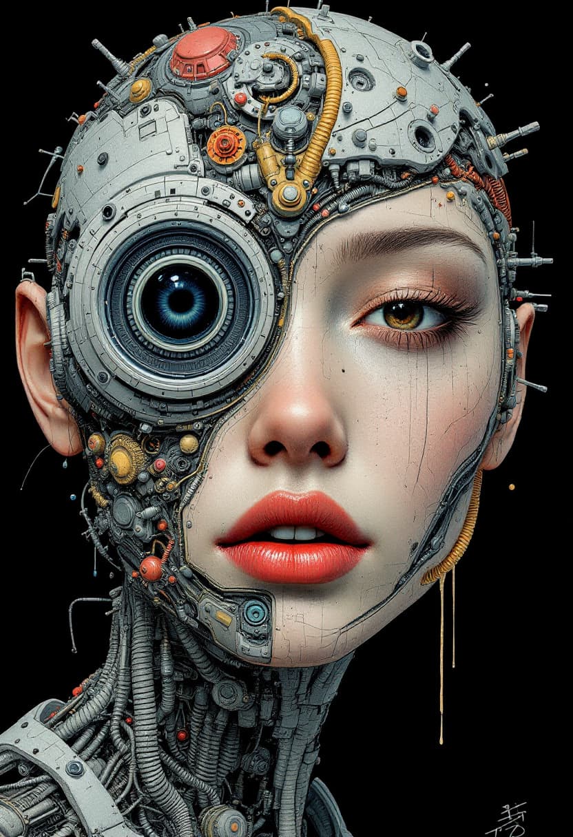 AI generated: Complex slumberland structure forming a human face by Amy Sol and tran nuyen, hyper details, rich co...