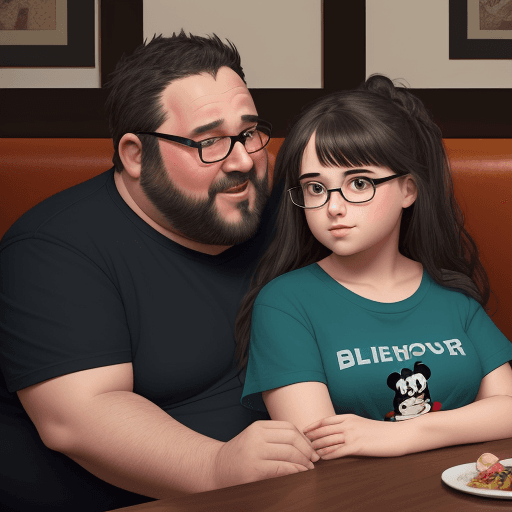 AI generated: A 40-year-old father and a 15-year-old girl were sitting very close to each other on the sofa in the...