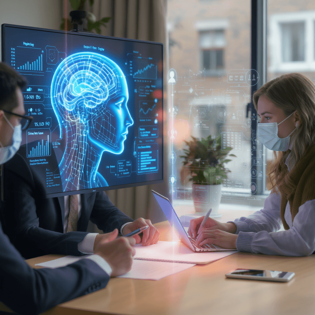 AI generated: strategy and business with artificial intelligence consulting