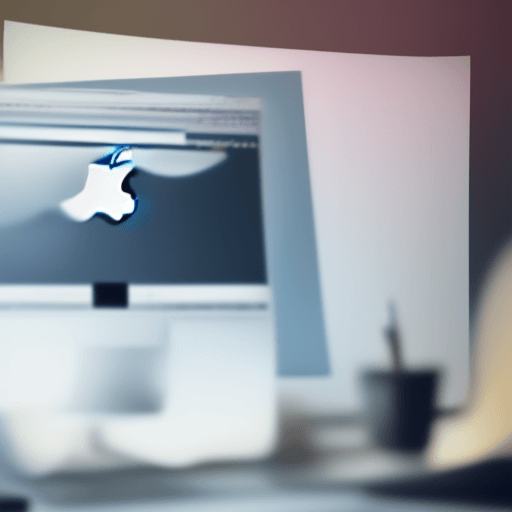 AI generated: generate a picture of a designer designing a website on a computer branded apple company