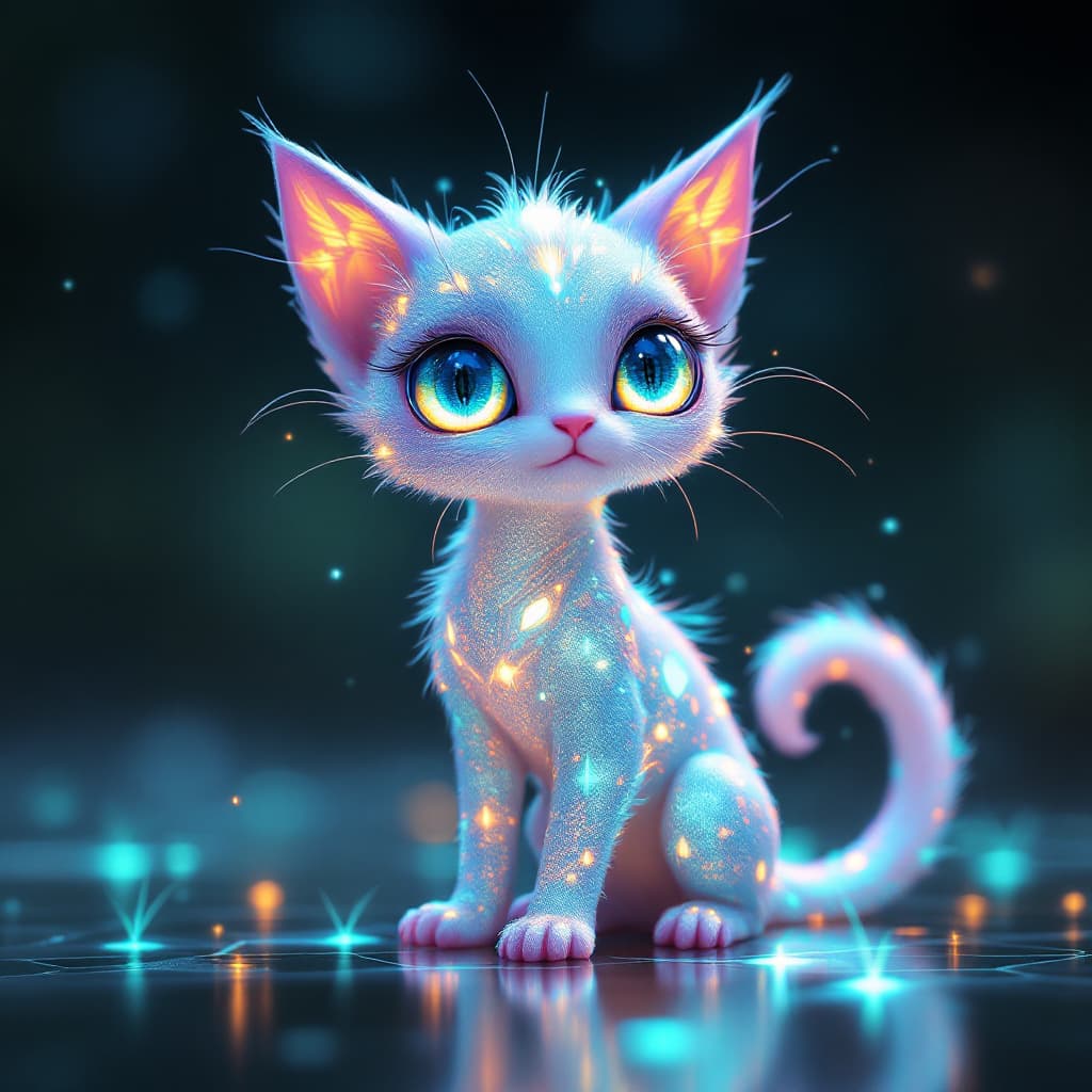 AI generated: A fantastical, photo-realistic companion creature designed for a being of immense knowledge and curi...