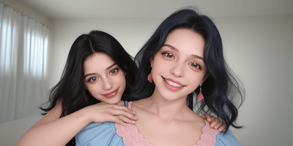 AI generated: Una chica, Chica de 26 años, cuerpo atlético, ojos azules, cabello rosado, pestañas largas, Ojos cir...