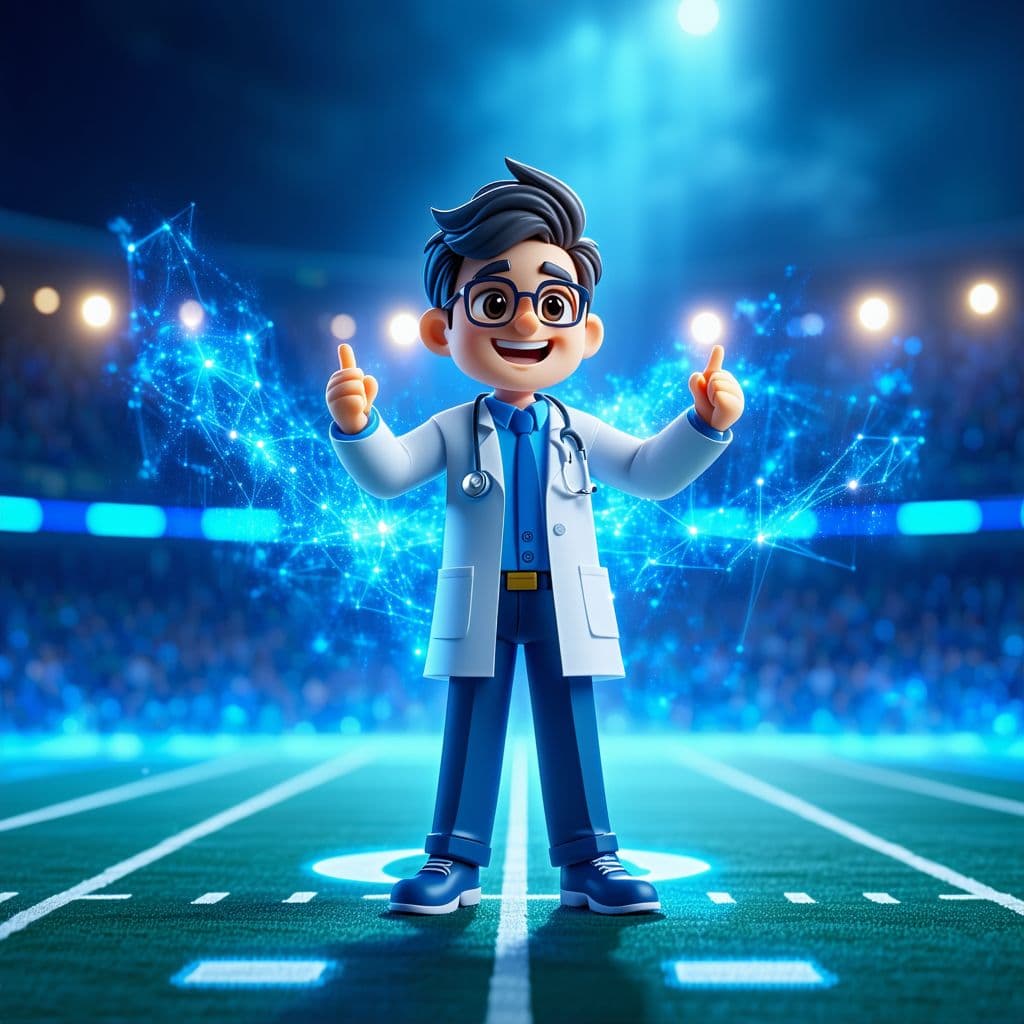 AI generated: Dynamic metaphorical corporate poster, heroic Customer Success Manager mascot character symbolizing ...