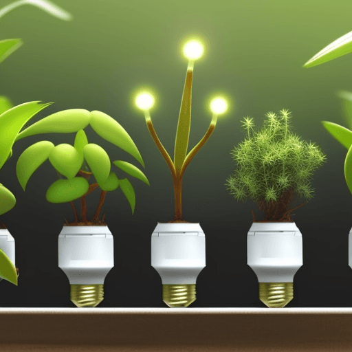 AI generated: Light bulbs that are growing from a plant
