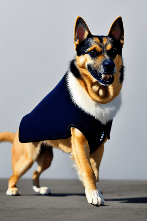 AI generated: dog navy
