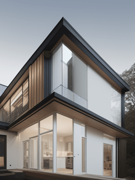 AI generated: with the luxury home decor, in the style of streetscape, light brown and black, dark sky-blue and li...