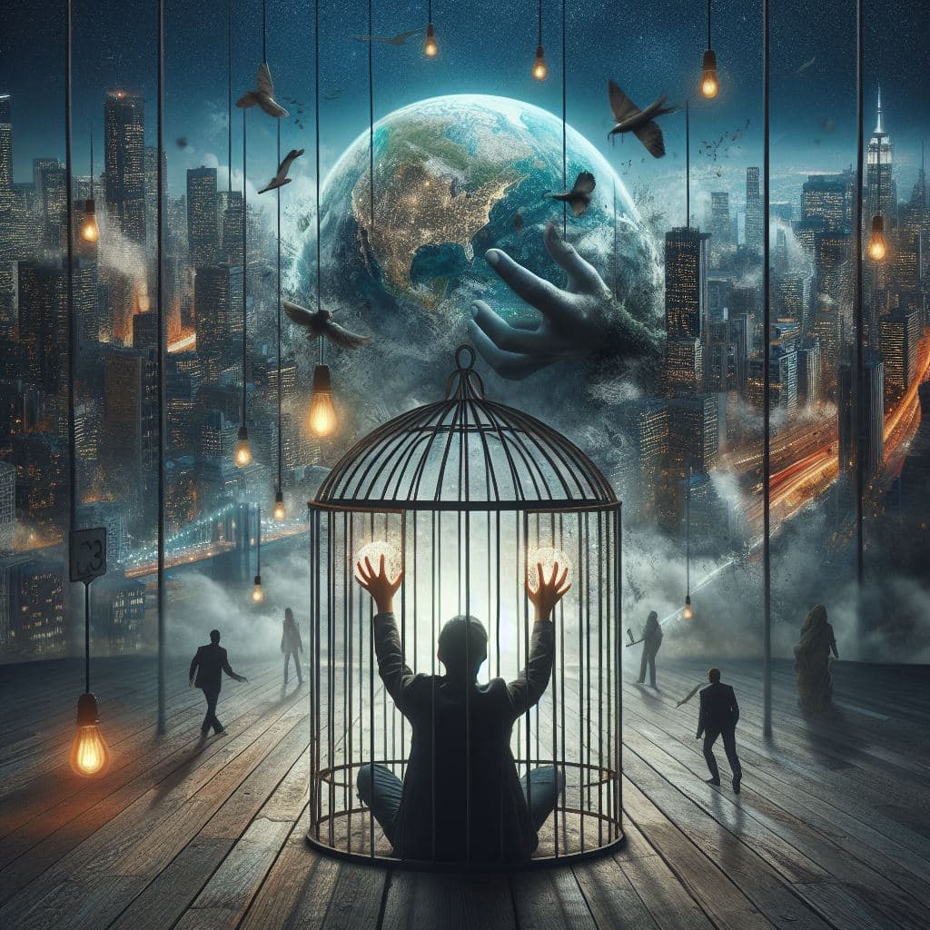 AI generated: Reality is just imagination. It's just part of a big dream. It's a cage in our imagination that we w...