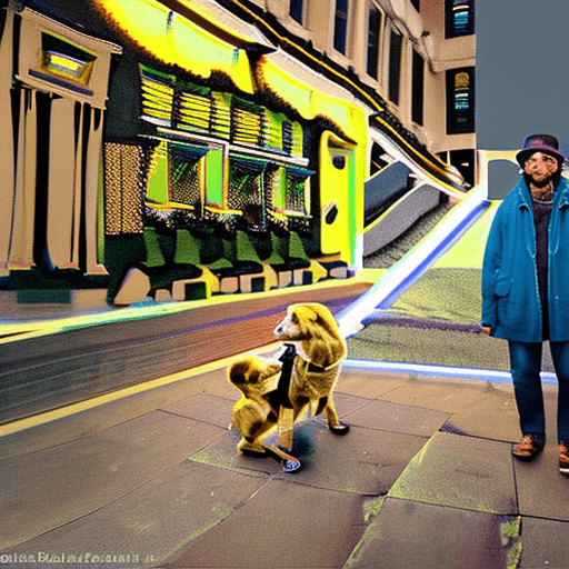 AI generated: Labrador donned in Bape-style clothing, trendy hat, and stylish sunglasses ::5
Vibrant and cool back...