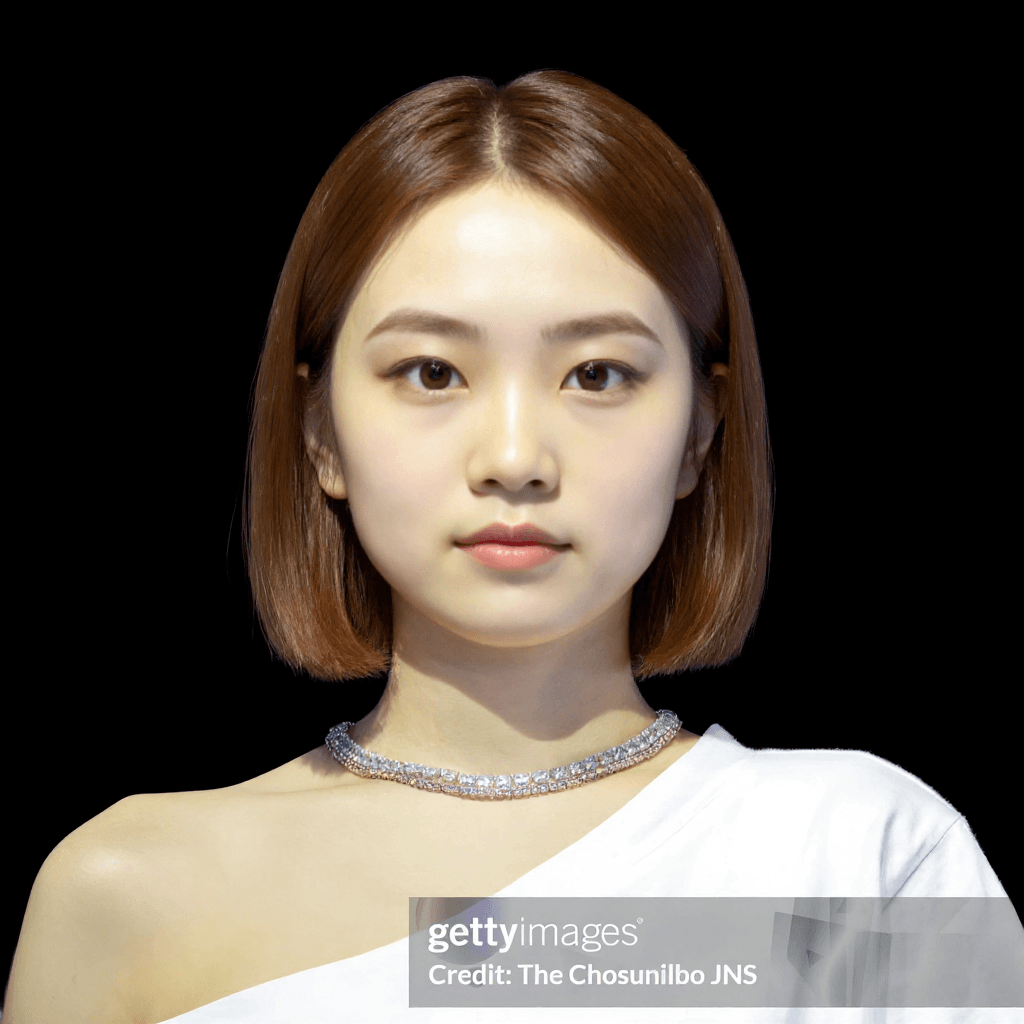 AI generated: le sserafim chaewon portrait without bangs