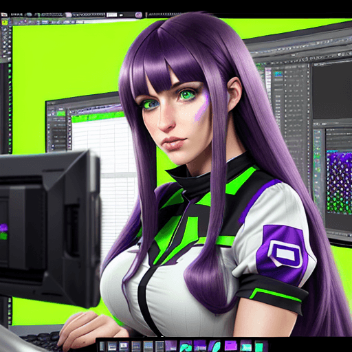 AI generated: Hyper realistic woman working in pc with graphic designer work visible in the screen. Such a extrafl...